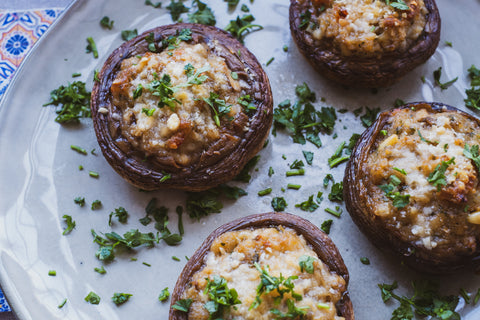 Funghi ripieni - Gefüllte Champignons