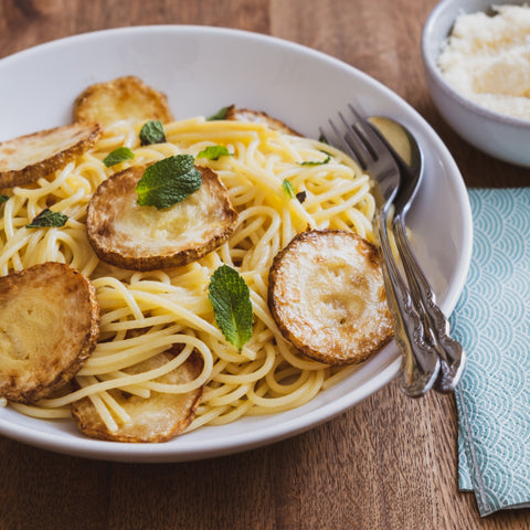 Pasta con la zucchina fritta - Pasta mit frittierter Zucchini